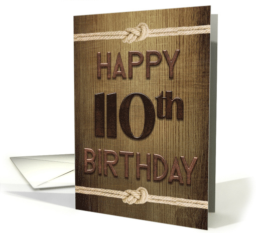 110th Birthday Masculine Metal and Wood Design card (1971754)
