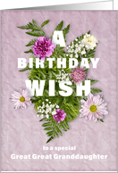 Great Great Granddaughter Botanical Birthday Wish card