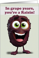 Getting Older Birthday Funny Raisin Pun