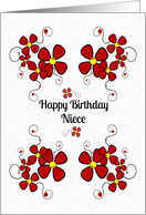 Happy Birthday Niece Colorful Daisy Chain card