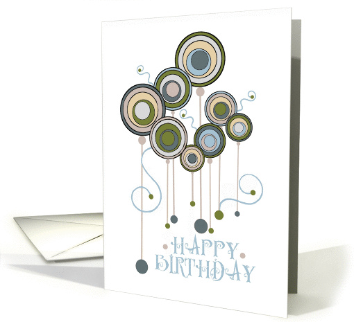 Happy Birthday Circles and Swirls card (889630)