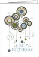 Happy Birthday Circles and Swirls card