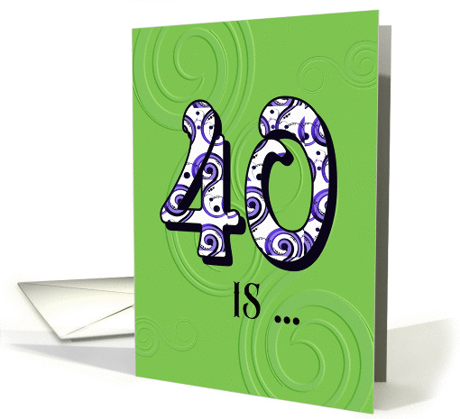 Happy 40th Birthday Humorous Attributes card (889632)
