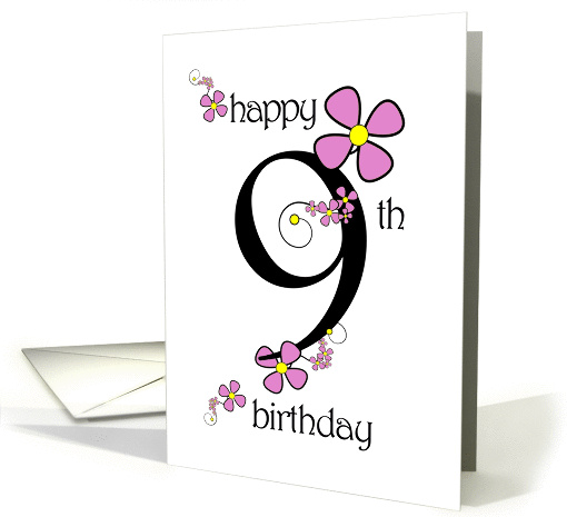 Happy 9th Birthday to an Amazing Girl Daisy Chain card (899957)