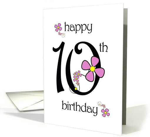 Happy 10th Birthday to an Amazing Girl Daisy Chain card (899967)