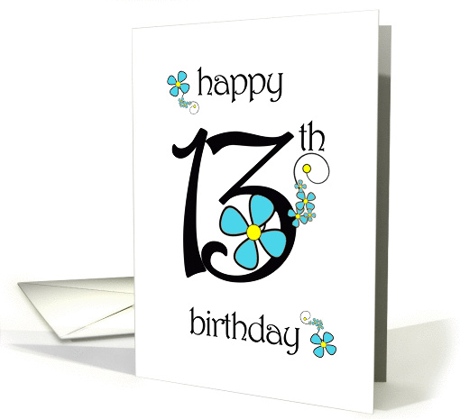 Happy 13th Birthday to an Amazing Girl Daisy Chain card (899972)
