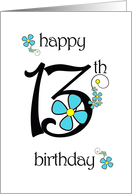 Happy 13th Birthday to an Amazing Girl Daisy Chain card