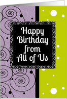 Happy Birthday From All of Us group wishes card