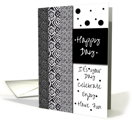 Happy Birthday Polka Dots and Patterns card (925012)