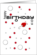 Happy Birthday to You Ladybug and Polka Dots card