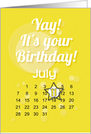 July 11th Yay It’s Your Birthday date specific card
