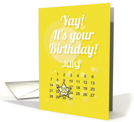 July 23rd Yay It's Your Birthday date specific card (938764)