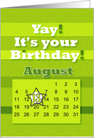 August 13th Yay It’s Your Birthday date specific card