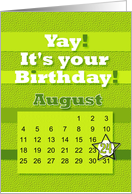 August 24th Yay It’s Your Birthday date specific card