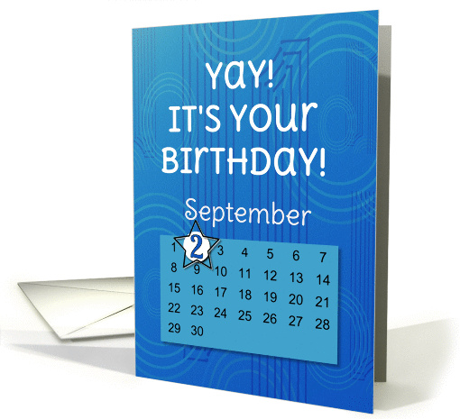 September 2nd Yay It's Your Birthday date specific card (939797)