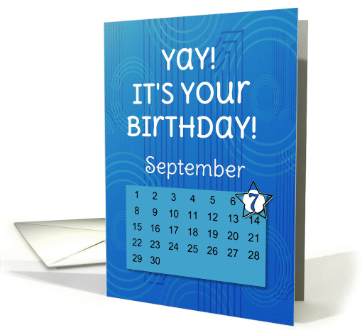 September 7th Yay It's Your Birthday date specific card (939824)