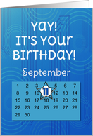 September 11th Yay It’s Your Birthday date specific card