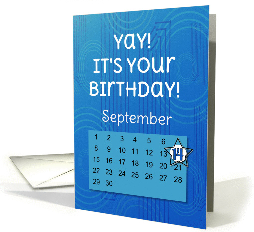 September 14th Yay It's Your Birthday date specific card (939964)