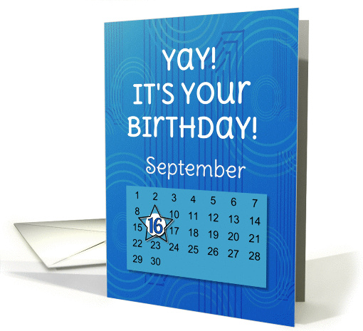 September 16th Yay It's Your Birthday date specific card (939967)