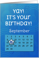 September 16th Yay It’s Your Birthday date specific card