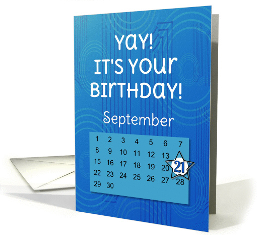 September 21st Yay It's Your Birthday date specific card (939975)