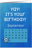 September 29th Yay It’s Your Birthday date specific card