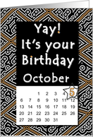 October 5th Yay It’s Your Birthday date specific card