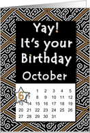 October 6th Yay It’s Your Birthday date specific card