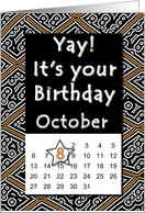 October 8th Yay It’s Your Birthday date specific card