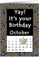 October 10th Yay It’s Your Birthday date specific card