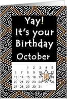 October 18th Yay It’s Your Birthday date specific card