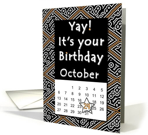 October 24th Yay It's Your Birthday date specific card (940523)