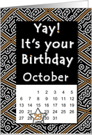 October 29th Yay It’s Your Birthday date specific card