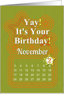 November 2nd Yay It’s Your Birthday date specific card