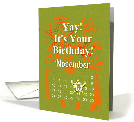 November 14th Yay It's Your Birthday date specific card (941041)