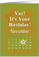 November 14th Yay It’s Your Birthday date specific card