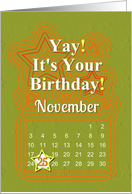 November 25th Yay It’s Your Birthday date specific card