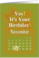 November 26th Yay It’s Your Birthday date specific card