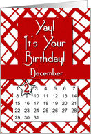 December 2nd Yay It’s Your Birthday date specific card