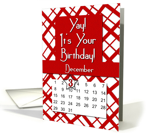 December 3rd Yay It's Your Birthday date specific card (943384)