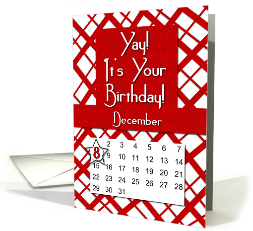 December 8th Yay It's Your Birthday date specific card (943390)