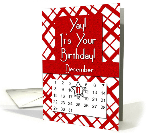 December 11th Yay It's Your Birthday date specific card (943799)