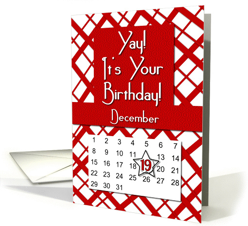 December 19th Yay It's Your Birthday date specific card (943809)
