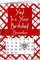 December 19th Yay It’s Your Birthday date specific card