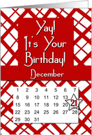 December 21st Yay It’s Your Birthday date specific card