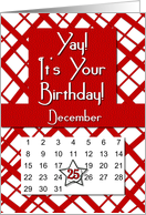 December 25th Yay It’s Your Birthday date specific card