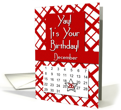December 26th Yay It's Your Birthday date specific card (943817)