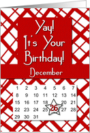 December 26th Yay It’s Your Birthday date specific card