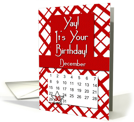 December 30th Yay It's Your Birthday date specific card (943821)