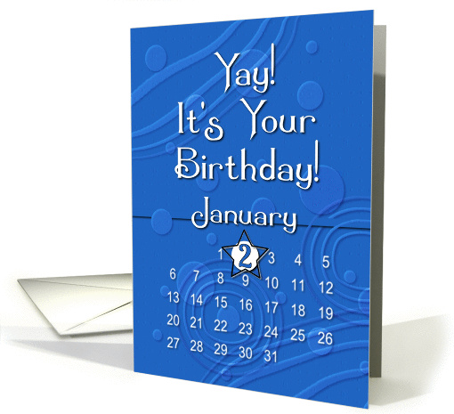 January 2nd Yay It's Your Birthday date specific card (943863)